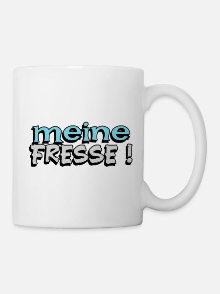 lustige Worte meine Fresse - Tasse - Weiß
