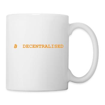 Bitcoin Revolution - Weiß / Orange / UK - Tasse - Weiß - Rechts