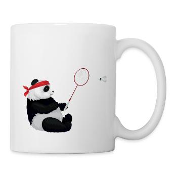 Badminton Panda Drôle Sweet Sport Humour Badminton - Mug blanc - blanc - Droite