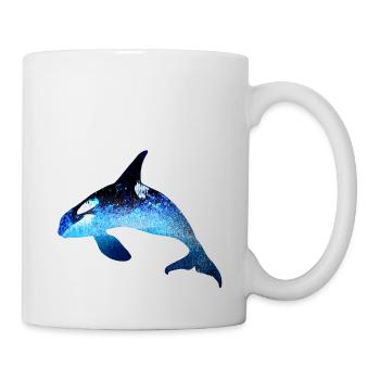 wal,bleu,poisson,peinture,art,bleu,mer - Mug blanc - blanc - Droite