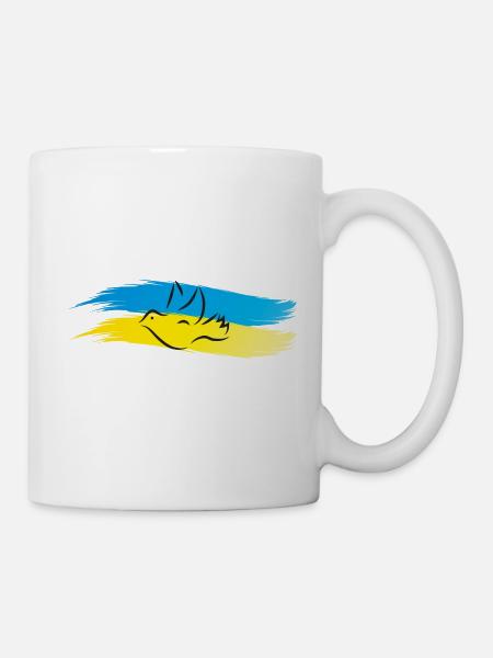 peace ukraine - Tasse - Weiß