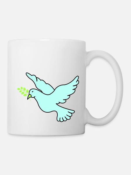 Colombe de la Paix - Mug blanc - blanc