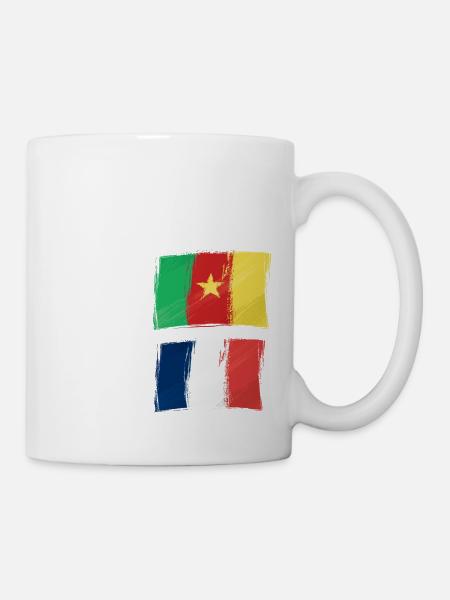 Moitié Français / Moitié camérounais - Mug blanc - blanc