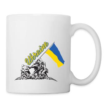 ukrainische flagge hissen - Tasse - Weiß - Rechts