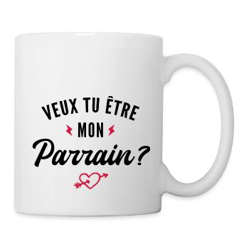 veux tu être mon parrain - Mug blanc - blanc - Droite
