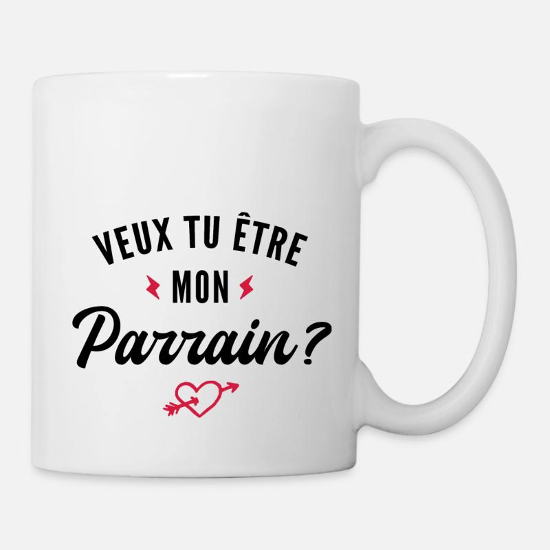 veux tu être mon parrain - Mug blanc - blanc