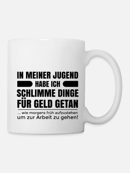 Pension lustige Sprüche Rentner Geschenk Kollege - Tasse - Weiß