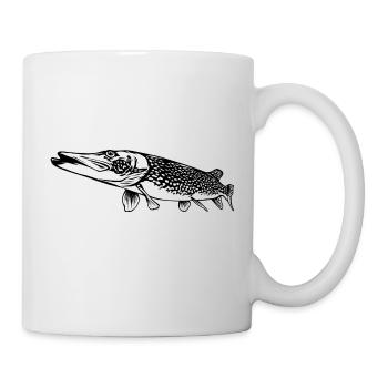 Pike Outline par Scuba.Style - Mug blanc - blanc - Droite
