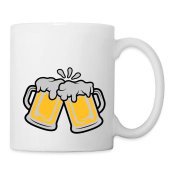 Cruches à bière grillée - Mug blanc - blanc - Droite
