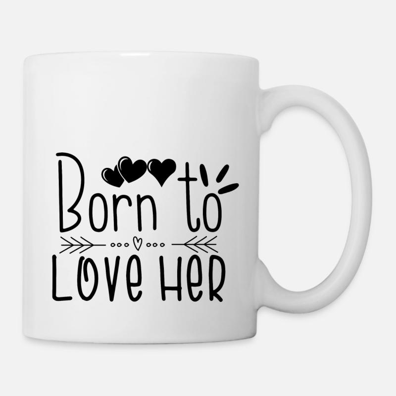 Né pour l’aimer - Mug blanc - blanc