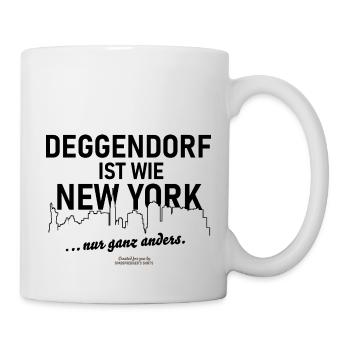 Deggendorf ist wie New York - Tasse - Weiß - Rechts