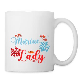 Crazy Marine Biology Lady Scientist Ocean Student - Tasse - Weiß - Rechts