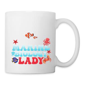 Crazy Marine Biology Lady Ocean Étudiante scientifique - Mug blanc - blanc - Droite