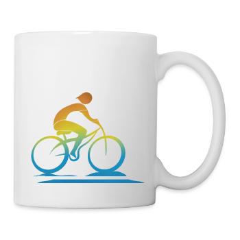 Radfahrer - Tasse - Weiß - Rechts
