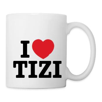 I love Tizi - Mug blanc - blanc - Droite