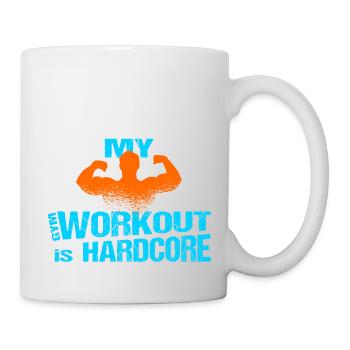 Gym Workout Man Training - Mug - white - Right