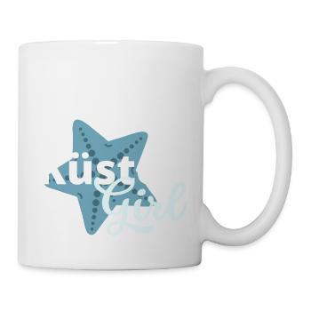 Küstengirl Ostsee Küste Nordsee Küste Spruch. - Tasse - Weiß - Rechts