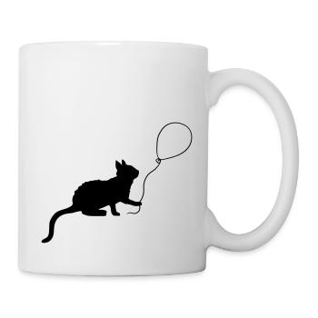 Balloon Kitten joue contour - Mug blanc - blanc - Droite