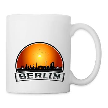 Berlin Berlin Skyline Retro Sun lettering - Mug - white - Right