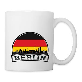 Berlin Berlin Skyline Retro Sun lettering - Mug - white - Right