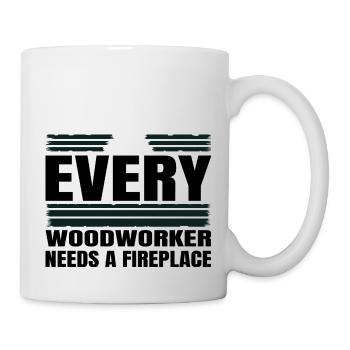 funny craftsmen design carpentry humor axes - Tasse - Weiß - Rechts