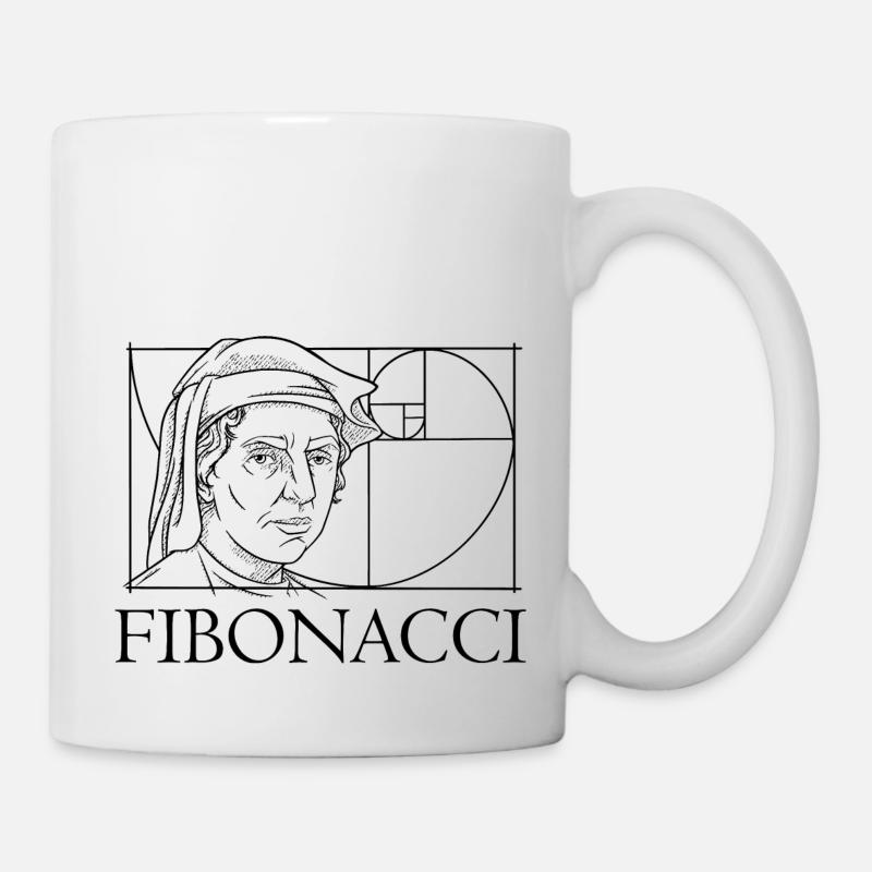 Leonardo Fibonacci Mathématicien Math Series Suivre - Mug blanc - blanc