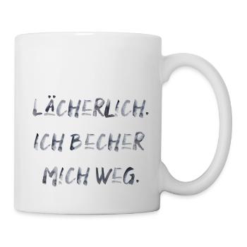 Party feiern Festival bechern saufen Alkohol - Tasse - Weiß - Rechts