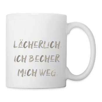 Party feiern Festival bechern saufen Alkohol - Tasse - Weiß - Rechts