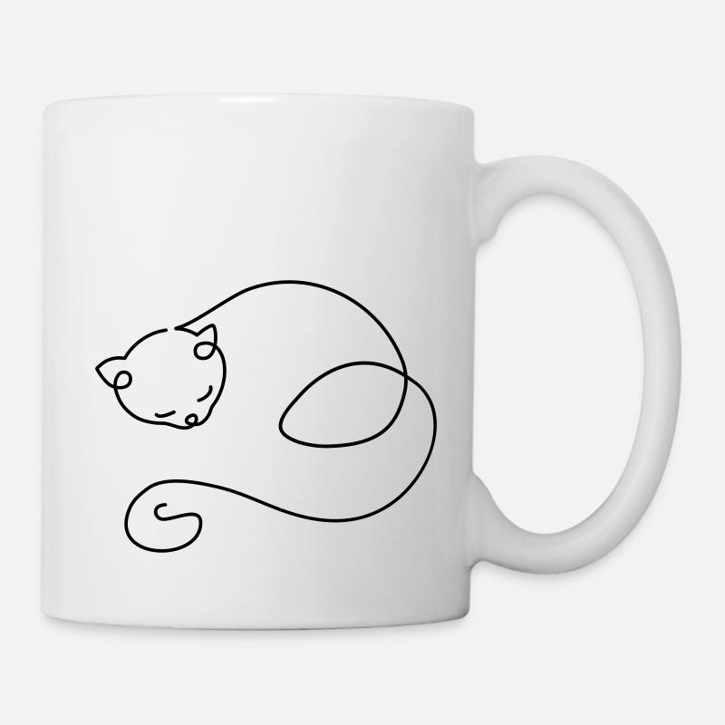 Sieste de chat - Mug blanc - blanc
