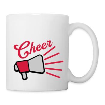 Cheer Megaphone speak symbol - Mug - white - Right