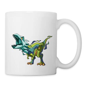 Dinosaur Dino Abstract T-Rex - Mug - white - Right