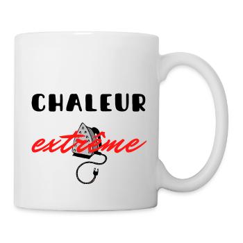 CHALEUR EXTRÊME SOLEIL ÉTÉ FER A REPASSER - Mug blanc - blanc - Droite