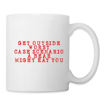 Get Outside, Worst Case Scenario A Bear Eats You10 - Mug - white - Right