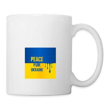 Frieden für die Ukraine T-Shirt - Tasse - Weiß - Rechts
