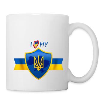 I lovemy country, Ukraine, t-shirt - Mug - white - Right