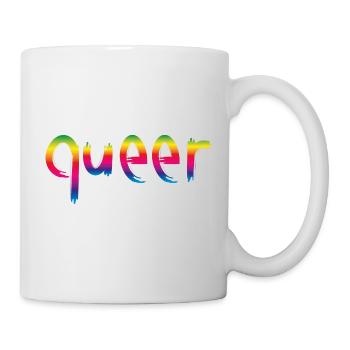 queer rainbow - Tasse - Weiß - Rechts