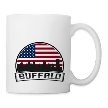 Ligne d’horizon de Buffalo - Mug blanc - blanc - Droite