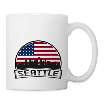 Seattle USA - Tasse - Weiß - Rechts