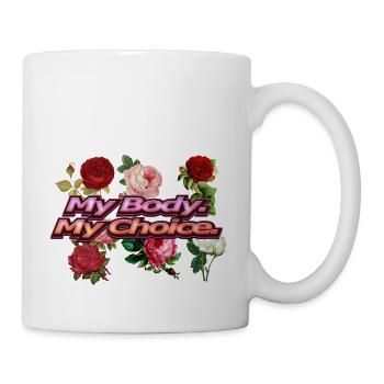 My Body, My Choice (Floral Abortion Flower Design) - Mug - white - Right