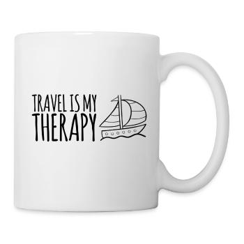 Voyager est ma thérapie - Mug blanc - blanc - Droite