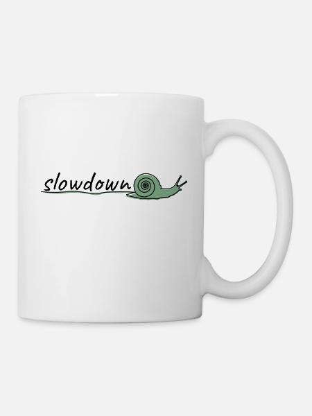 ralentissement - Mug blanc - blanc