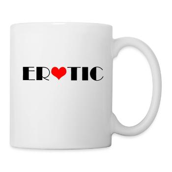 Texterotik mit Herzform - Tasse - Weiß - Rechts