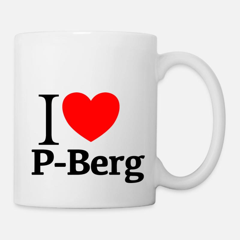 I LOVE P-BERG - Tasse - Weiß