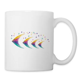 Die Regenbogenfischfamilie - Tasse - Weiß - Rechts