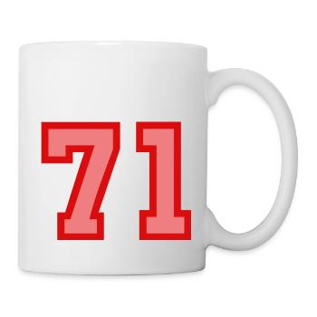 Cool Retro Retrostyle Numéro de maillot numéro de dos - Mug blanc - blanc - Droite