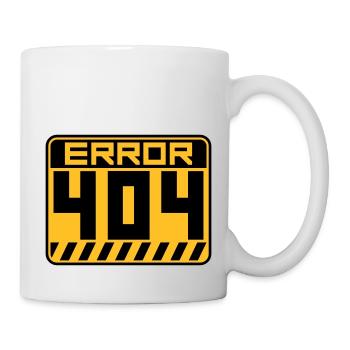 Error 404 Shield Warning - Mug - white - Right
