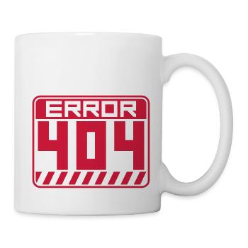 Shield Error 404 Warning - Mug - white - Right