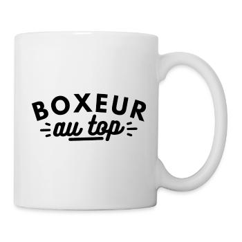 Boxeur au top. Boxe - Mug blanc - blanc - Droite