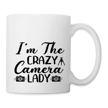 Je suis la dame folle de la caméra - Mug blanc - blanc - Droite