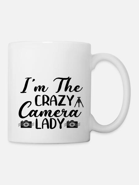 I´m The Crazy Camera Lady - Tasse - Weiß
